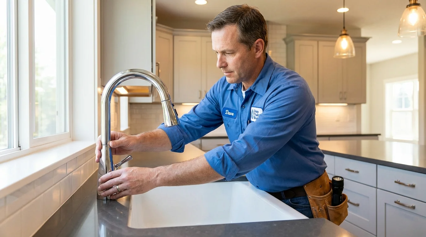 Kitchen faucet installation by Johns Plumbing LLC in Lake Saint Louis